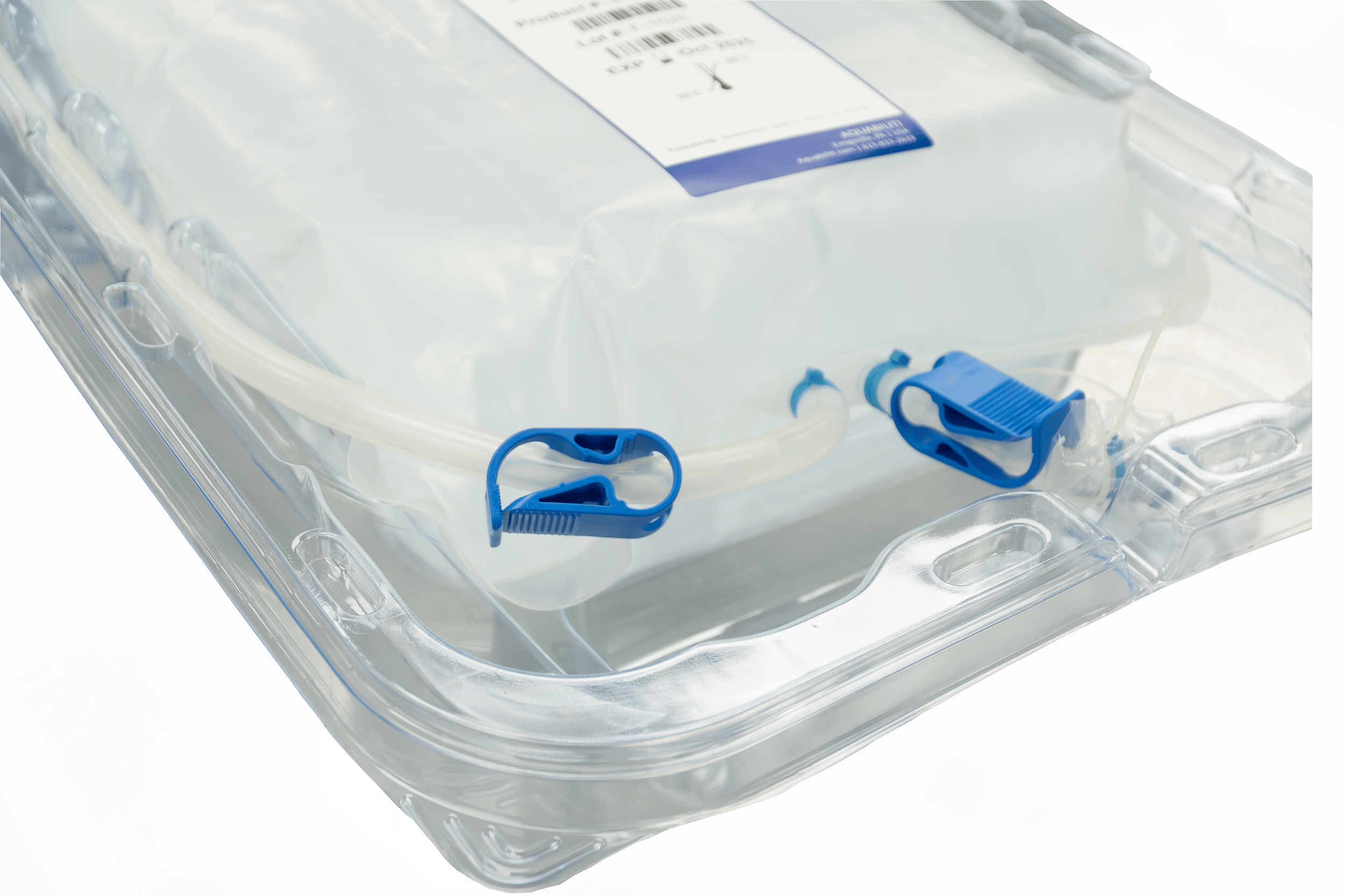 Bag and Tubing inside a 20L Tray